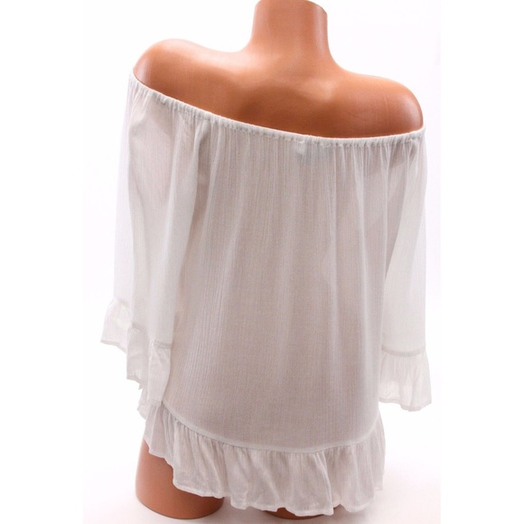 Sanctuary Peasant Top Off Shouler Ruffle Trim - Picture 2 of 3